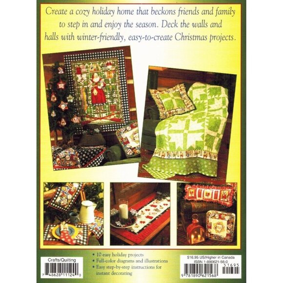 Celebrate A Cozy Christmas Panels & Patchwork Holiday Craft Book Janet Wecker-Fr - Picture 6 of 6